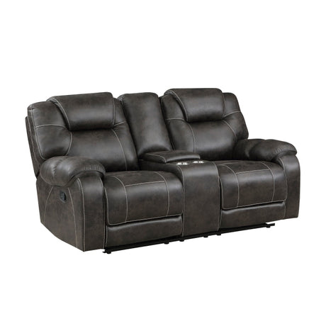 Gainesville Chocolate Double Reclining Loveseat - Ornate Home