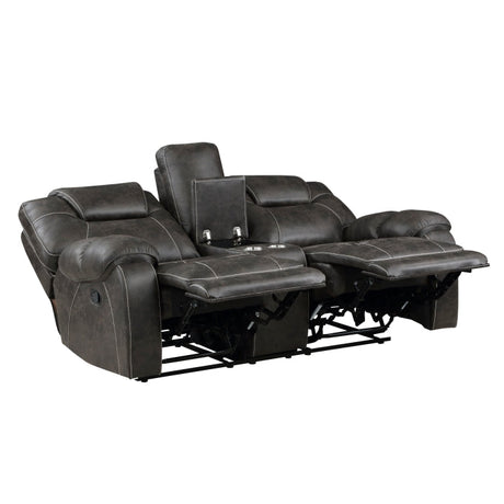 Gainesville Chocolate Double Reclining Loveseat - Ornate Home