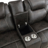 Gainesville Chocolate Double Reclining Loveseat - Ornate Home