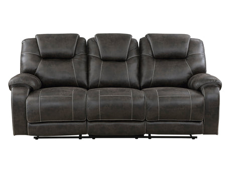 Gainesville Chocolate Double Reclining Sofa - Ornate Home