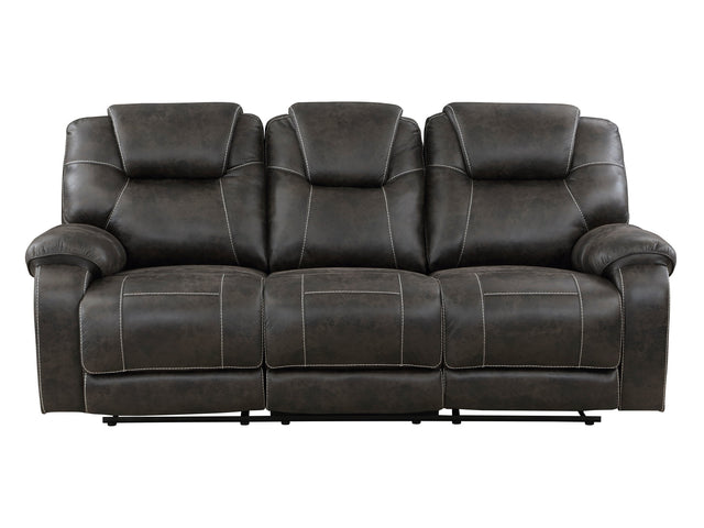 Gainesville Chocolate Double Reclining Sofa - Ornate Home