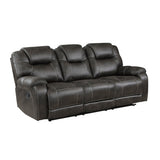 Gainesville Chocolate Double Reclining Sofa - Ornate Home