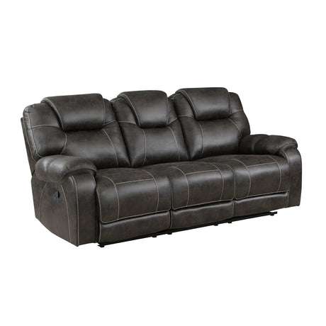 Gainesville Chocolate Double Reclining Sofa - Ornate Home