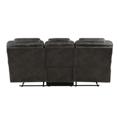 Gainesville Chocolate Double Reclining Sofa - Ornate Home