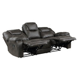 Gainesville Chocolate Double Reclining Sofa - Ornate Home