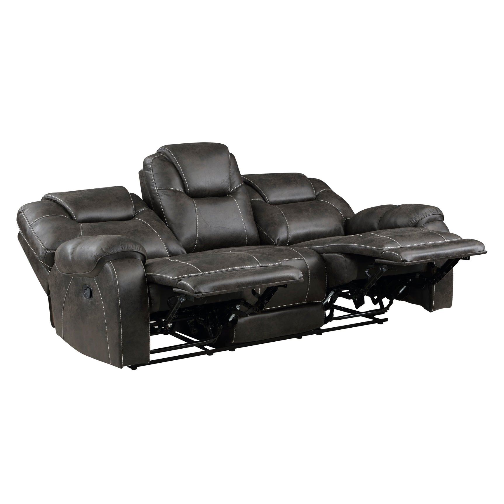 Gainesville Chocolate Double Reclining Sofa - Ornate Home