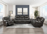 Gainesville Chocolate Double Reclining Sofa - Ornate Home