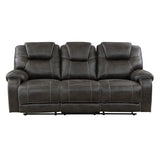 Gainesville Chocolate Double Reclining Sofa - Ornate Home