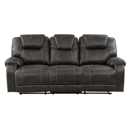 Gainesville Chocolate Double Reclining Sofa - Ornate Home