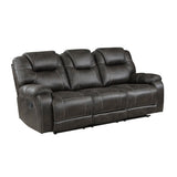 Gainesville Chocolate Double Reclining Sofa - Ornate Home