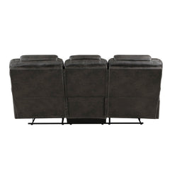 Gainesville Chocolate Double Reclining Sofa - Ornate Home