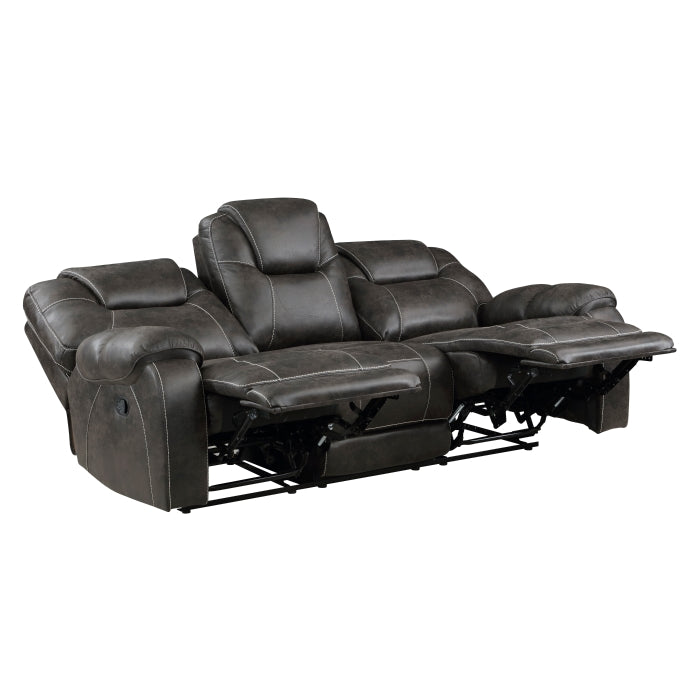 Gainesville Chocolate Double Reclining Sofa - Ornate Home