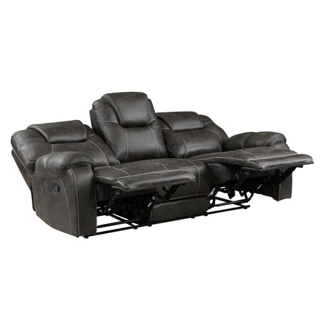 Gainesville Chocolate Double Reclining Sofa - Ornate Home