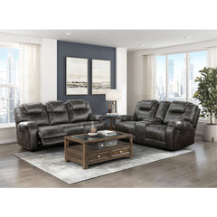 Gainesville Chocolate Double Reclining Sofa - Ornate Home