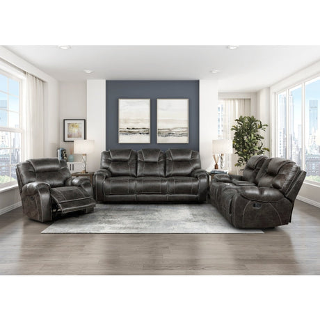 Gainesville Chocolate Double Reclining Sofa - Ornate Home