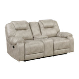 Gainesville Pewter Double Reclining Loveseat - Ornate Home