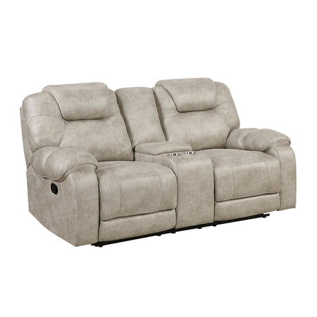 Gainesville Pewter Double Reclining Loveseat - Ornate Home