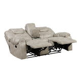 Gainesville Pewter Double Reclining Loveseat - Ornate Home
