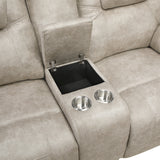 Gainesville Pewter Double Reclining Loveseat - Ornate Home
