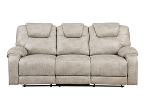 Gainesville Pewter Double Reclining Sofa - Ornate Home