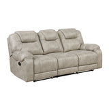 Gainesville Pewter Double Reclining Sofa - Ornate Home