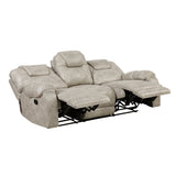 Gainesville Pewter Double Reclining Sofa - Ornate Home