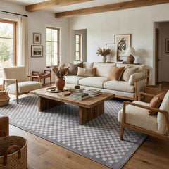 Gaiwan Cream Gray Washable Area Rug - Ornate Home