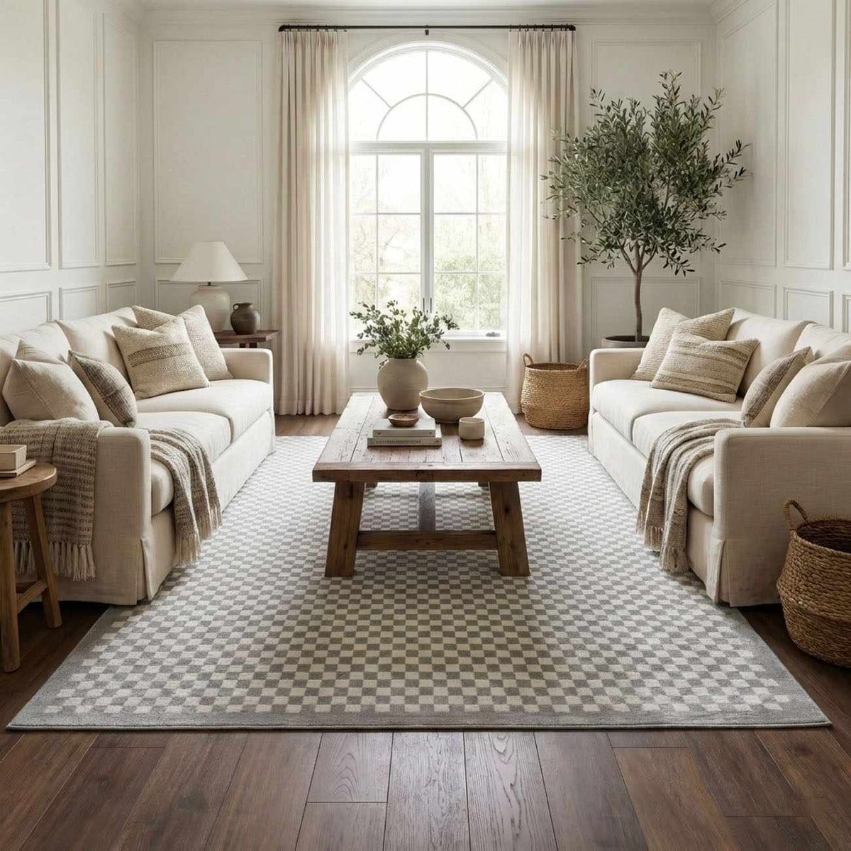 Gaiwan Cream Gray Washable Area Rug - Ornate Home