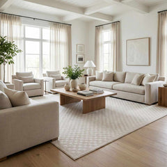 Gaiwan Cream Washable Area Rug - Ornate Home