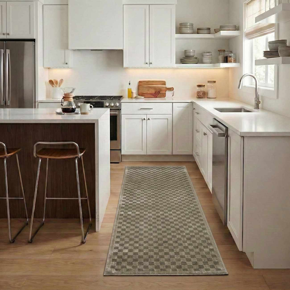 Gaiwan Olive Green Washable Area Rug - Ornate Home