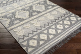 Gakona High-Low Cream&Charcoal Wool Rug - Clearance - Ornate Home