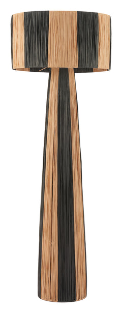 Gala Black & Natural Floor Lamp - Ornate Home