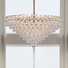 Gala Gold 28-Light Round LED Chandelier - Ornate Home