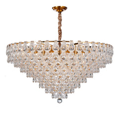Gala Gold 28-Light Round LED Chandelier - Ornate Home
