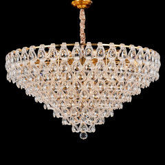 Gala Gold 28-Light Round LED Chandelier - Ornate Home