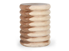 Gala Natural Round End Table - Ornate Home