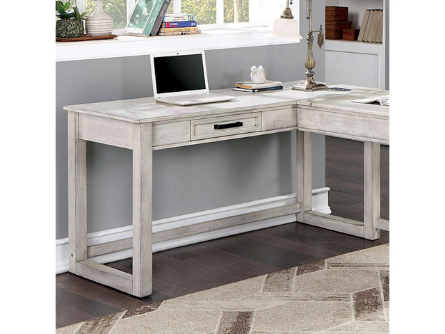 Galarga Antique White Lift-top Corner Desk - Ornate Home