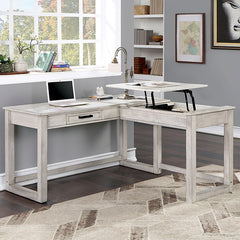 Galarga Antique White Lift-top Corner Desk - Ornate Home