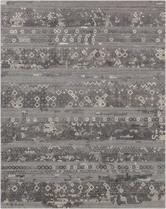 Galchutt Embossed Gray Premium Viscose&Wool Rug - Clearance - Ornate Home