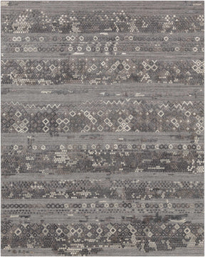 Galchutt Embossed Gray Premium Viscose&Wool Rug - Clearance - Ornate Home