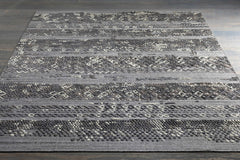 Galchutt Embossed Gray Premium Viscose&Wool Rug - Clearance - Ornate Home