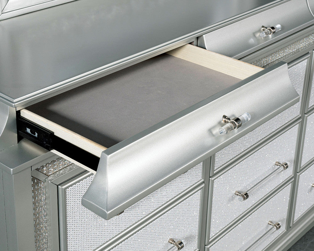 Galea Gray Dresser w/ LED - Ornate Home