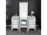 Galea Gray Vanity w/ Stool - Ornate Home