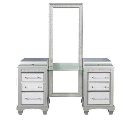 Galea Gray Vanity w/ Stool - Ornate Home