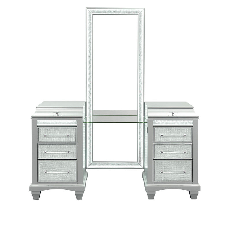 Galea Gray Vanity w/ Stool - Ornate Home