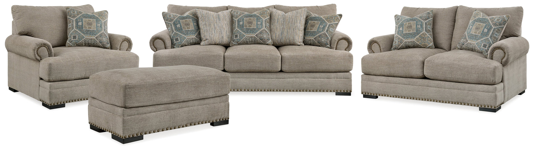 Galemore Sofa, Loveseat, Oversized Chair and Ottoman - Ornate Home