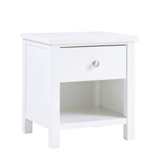 Galen White 1-Drawer Nightstand - Ornate Home