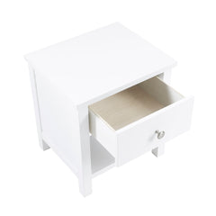 Galen White 1-Drawer Nightstand - Ornate Home