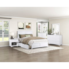 Galen White 1-Drawer Nightstand - Ornate Home