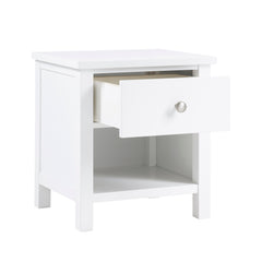 Galen White 1-Drawer Nightstand - Ornate Home